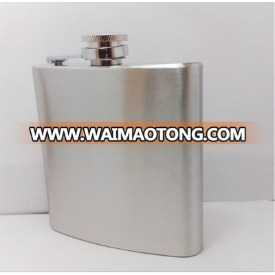 6oz/ 170ML Classic Stainless Steel Hip Flask with laser engraving logo