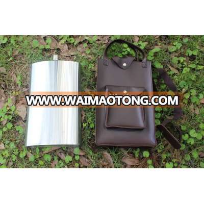 5L over size stainless steel Hip Flask with leather bag